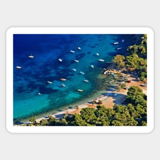 Mourtia beach - Samos island Sticker